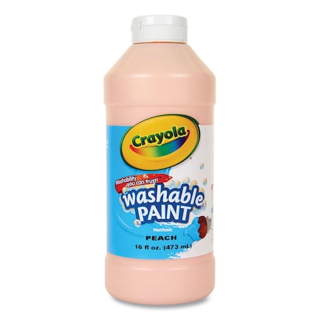 Crayola Washable Paint, Peach, 16 oz Bottle 54-2016-033